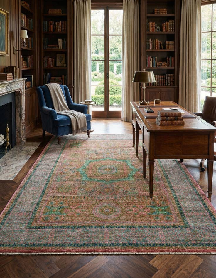 Detail image of 6' 6 x 9' 5 Mamluk Wool Rug