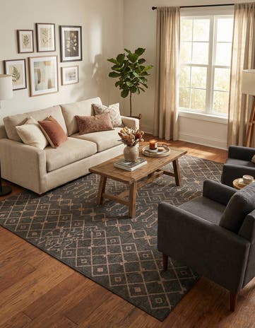 7' 10 x 10' Easy-Clean Lattice Indoor / Outdoor Rug