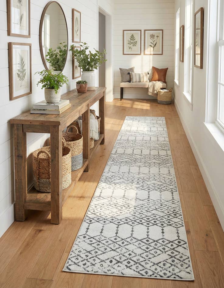 Detail image of  3' x 16' Paxon Trellis Runner Rug