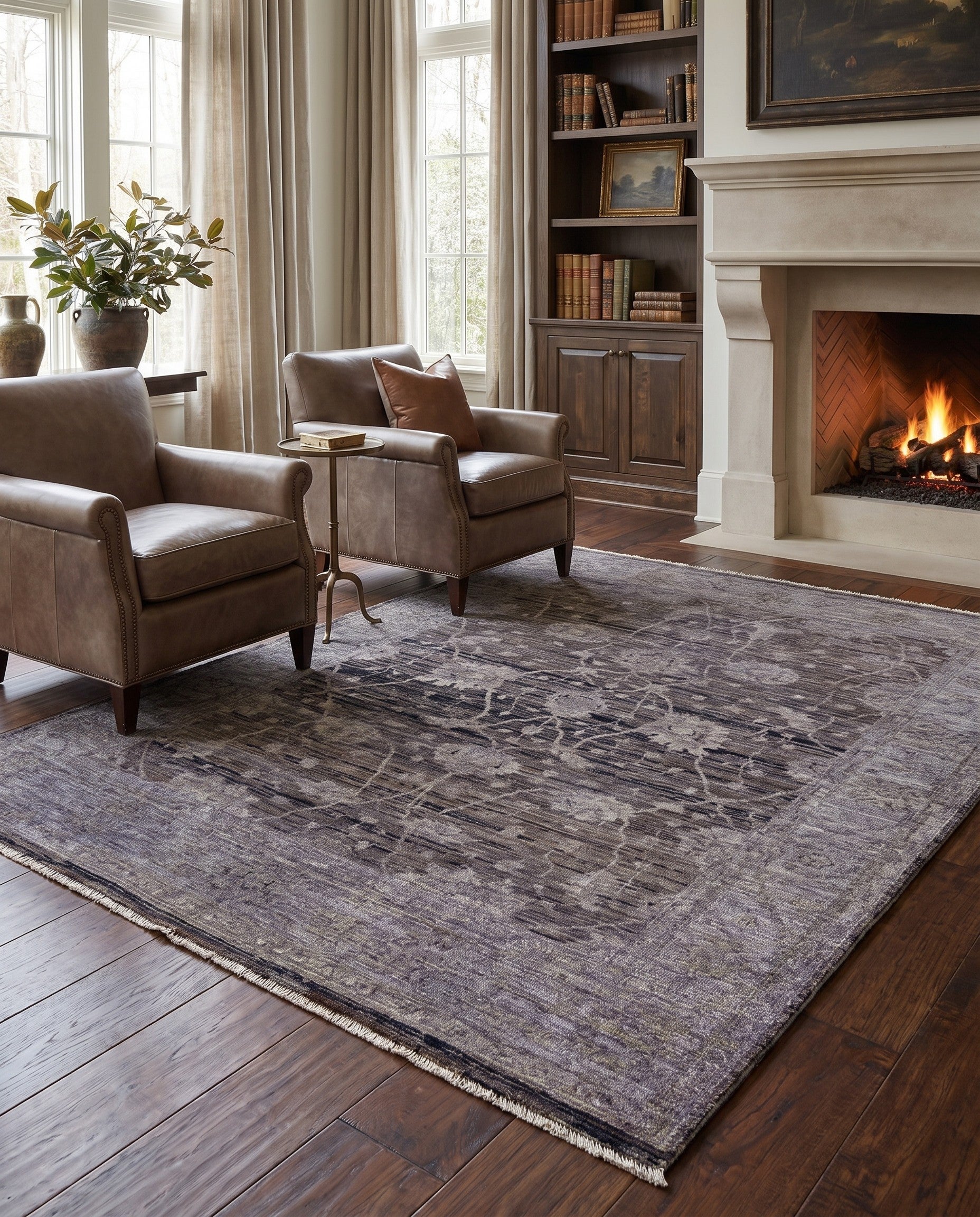 5' 5 x 6' 9 Hand Knotted Peshawar Ziegler Rug