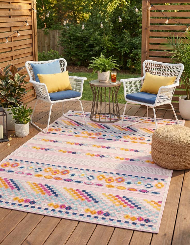 Detail image of 5' x 8' Easy-Clean Indoor / Outdoor Rug