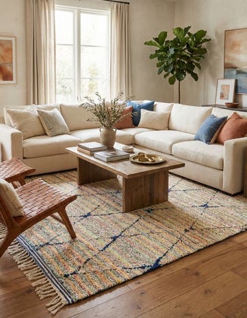 5' 2 x 8' Hand Knotted Moroccan Wool Rug