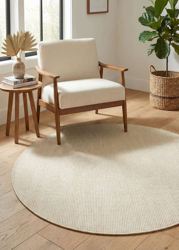 5' 1 x 5' 1 Easy-Clean Jill Zarin Palm Springs Indoor / Outdoor Round Rug