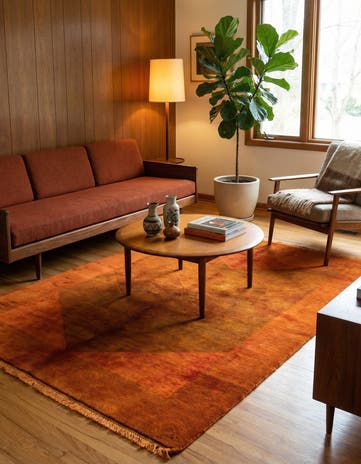 4' 5 x 6' 5 Hand Knotted Nepal Wool Rug