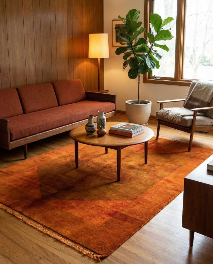 4' 5 x 6' 5 Hand Knotted Nepal Wool Rug