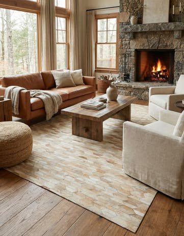 5' 2 x 7' 5 Cowhide Rug
