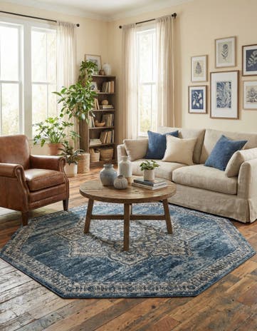Blue Nyla Octagon Rug