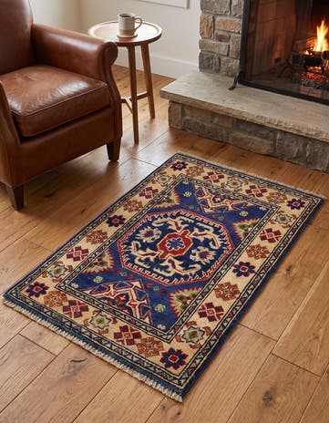 2' x 3' 1 Hand Knotted Kazak Rug