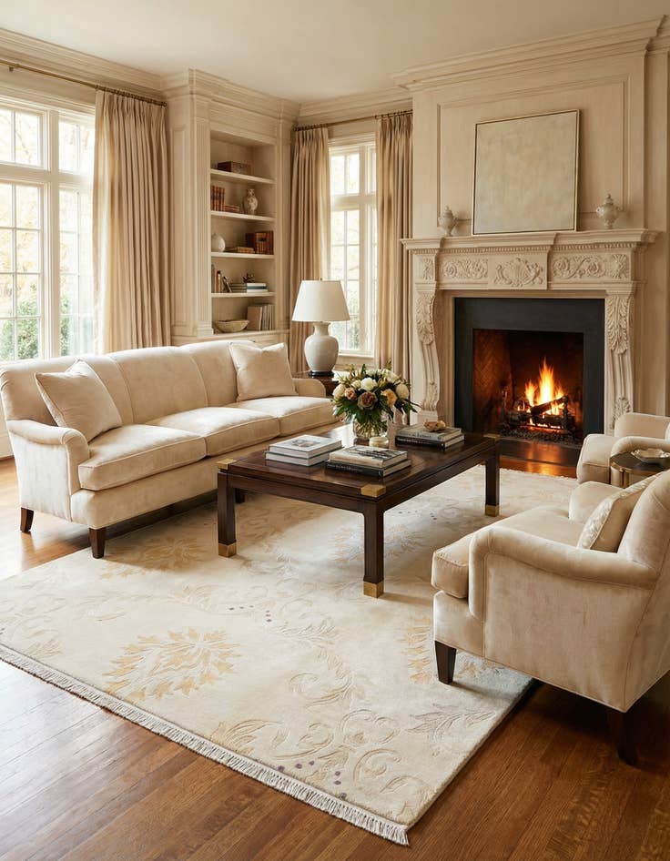 Detail image of 5' 7 x 7' 9  Hand Knotted Darya Wool Rug