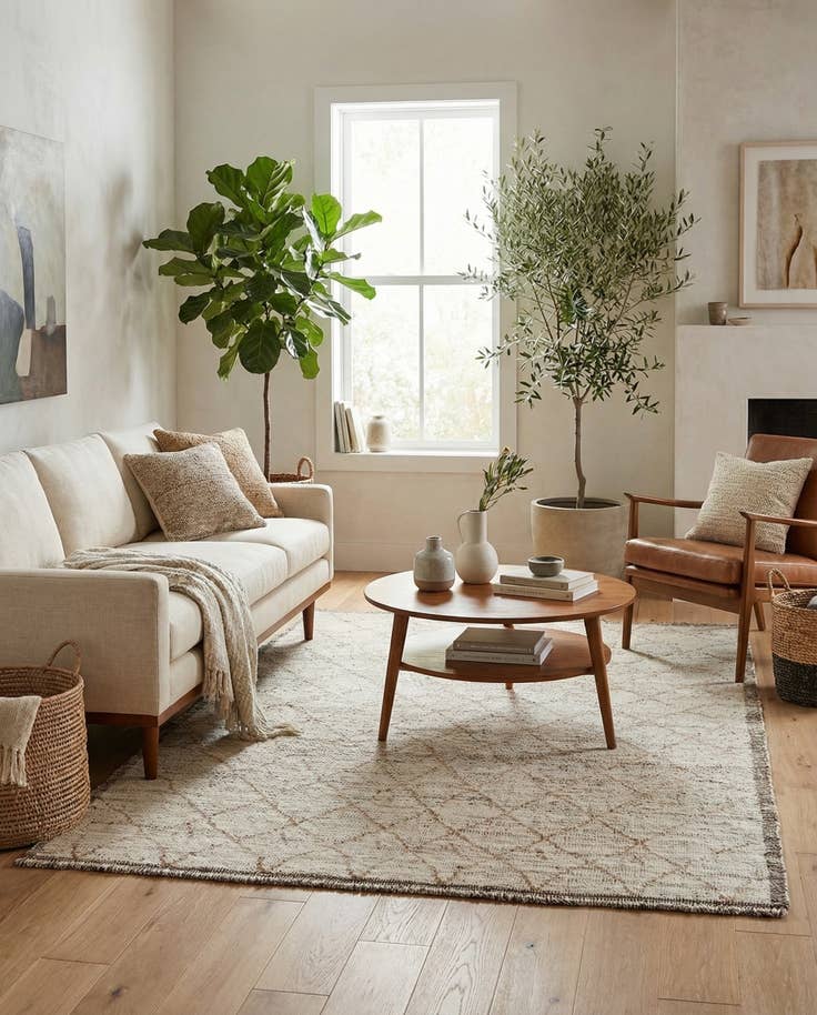 Detail image of 5' 4 x 7' 1 Hand Knotted Moroccan Wool Rug