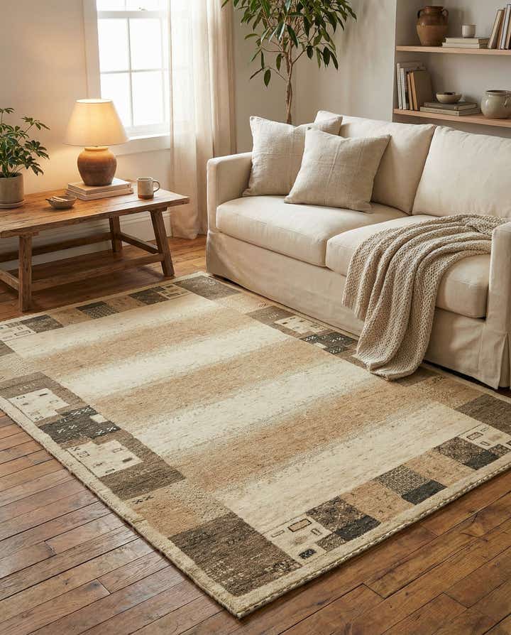 3' 10 x 6' Hand Knotted Kashkuli Gabbeh Wool Rug