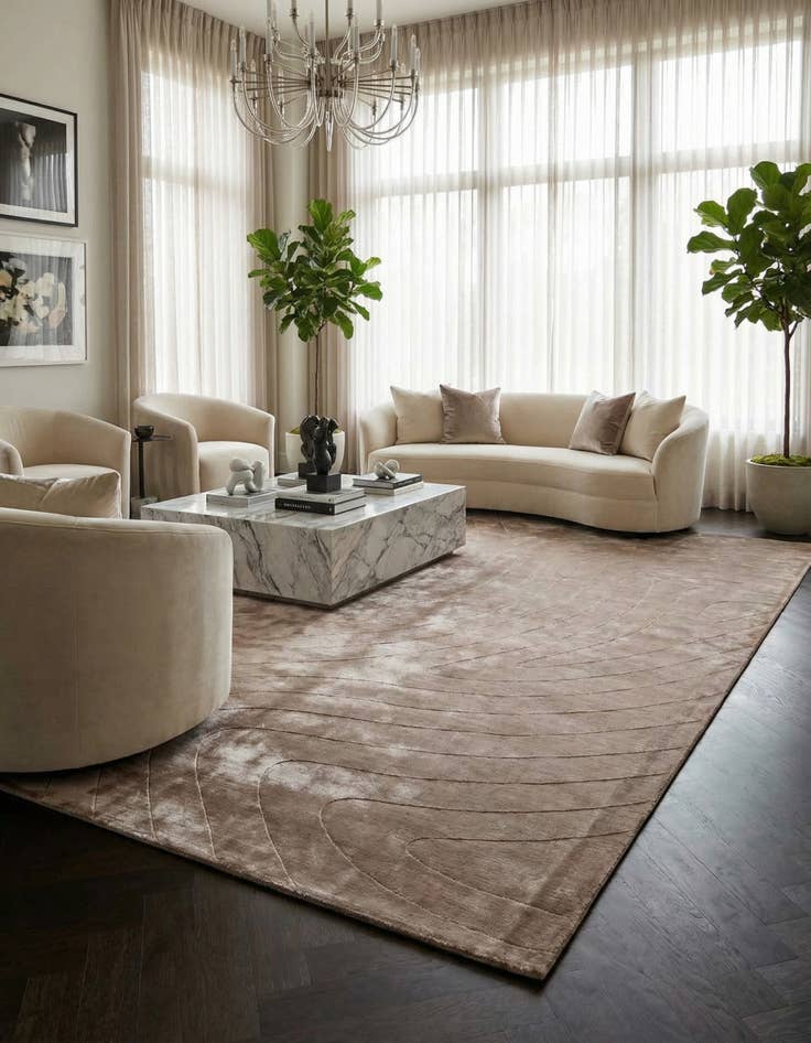 Detail image of 9' 10 x 13' 1  Hand Knotted Darya Wool Rug