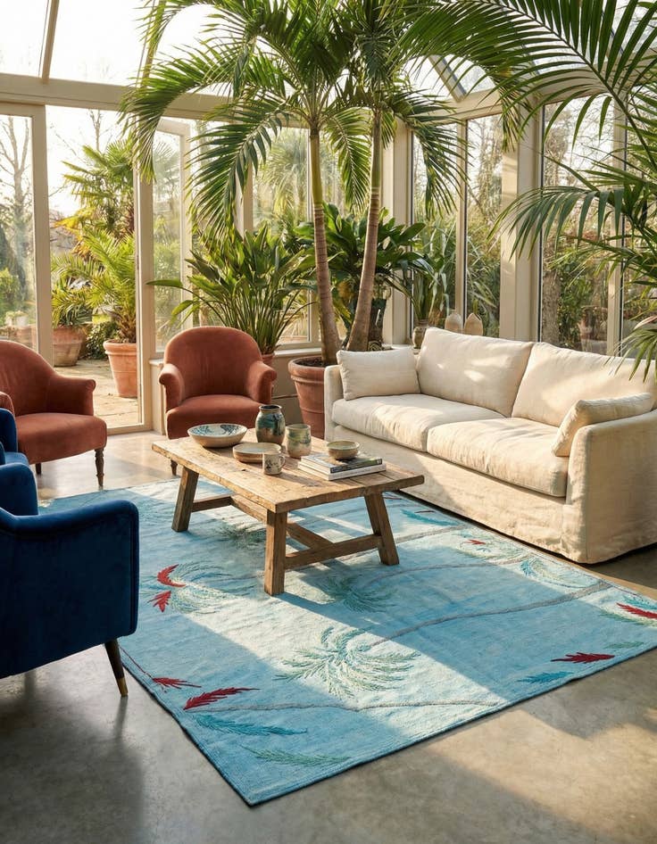 Detail image of 5' 9 x 7' 7  Hand Woven Kilim Suzani Wool Rug