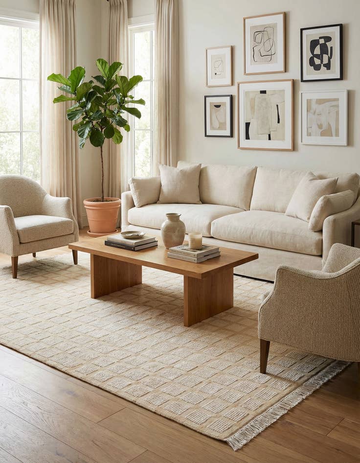 Detail image of  6' 5 x 9' 9  Hand Knotted Darya Wool Rug