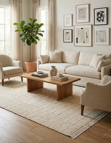 6' 5 x 9' 9 Hand Knotted Darya Wool Rug