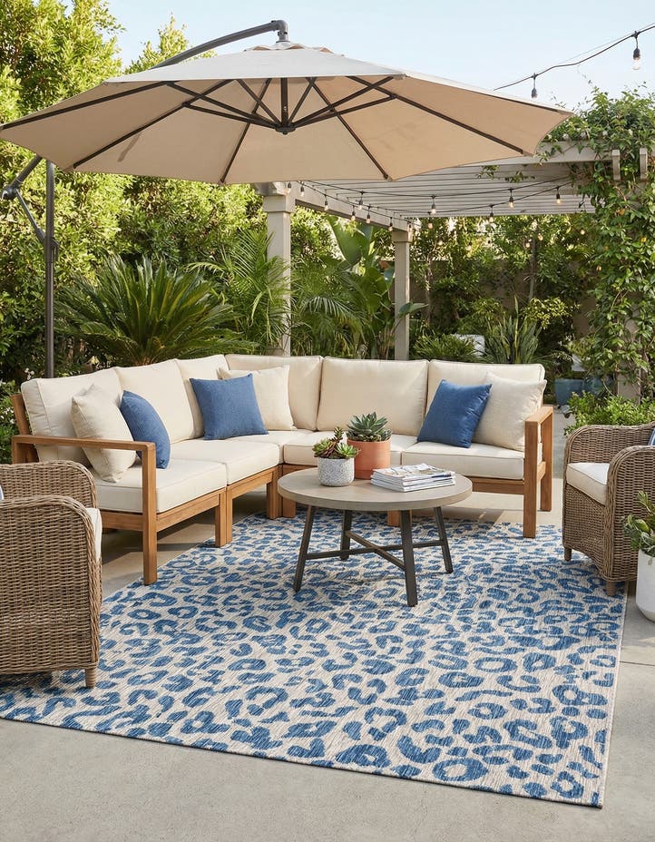 7' 10 x 11' Easy-Clean Safari Indoor / Outdoor...