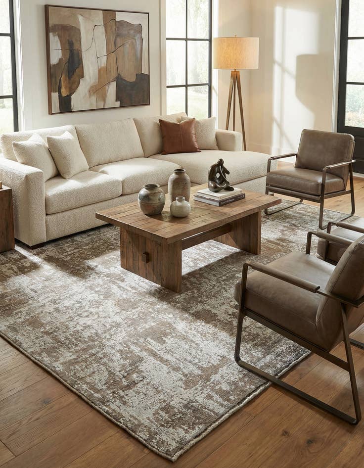 Detail image of  8' 1 x 10' 2  Hand Knotted Ultra Vintage Persian Wool Rug