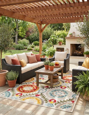6' x 9' Easy-Clean Casablanca Indoor / Outdoor Rug