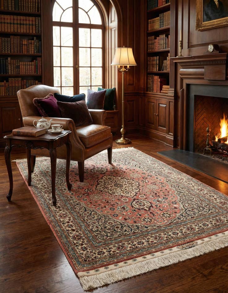 Detail image of 2' 11 x 4' 3 China Silk Rug