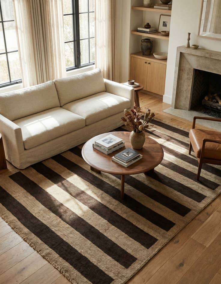 Detail image of 5' 5 x 7' 9  Hand Knotted Modern Ziegler Rug