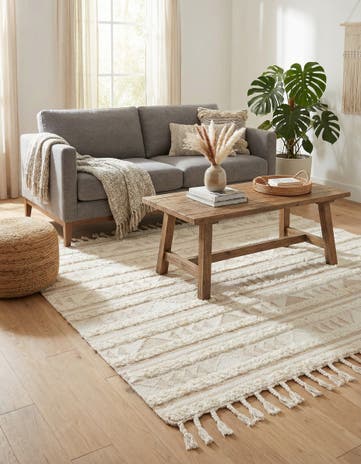 5' 1 x 8' Hand Woven Arizona Wool Rug