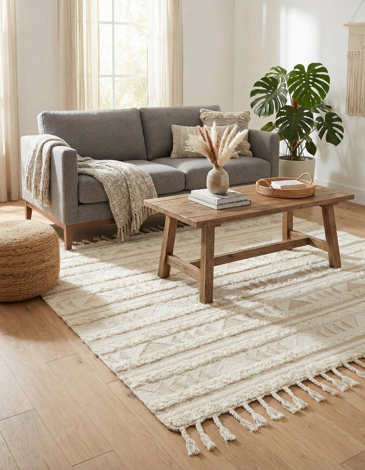 Detail image of 5' 1 x 8'  Hand Woven Arizona Wool Rug