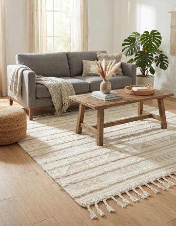 5' 1 x 8' Hand Woven Arizona Wool Rug