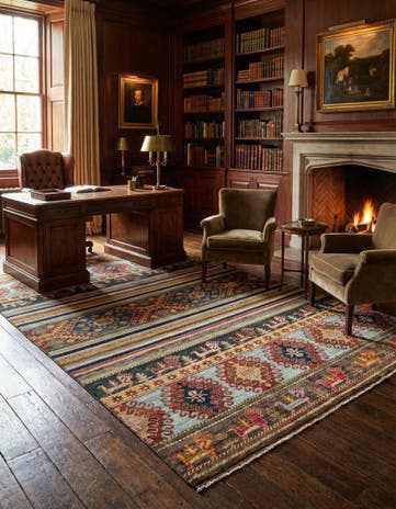 6' 6 x 9' 7 Hand Knotted Ariana Ziegler Rug