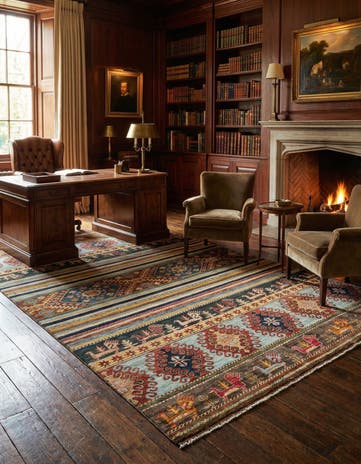 6' 6 x 9' 7 Hand Knotted Ariana Ziegler Rug