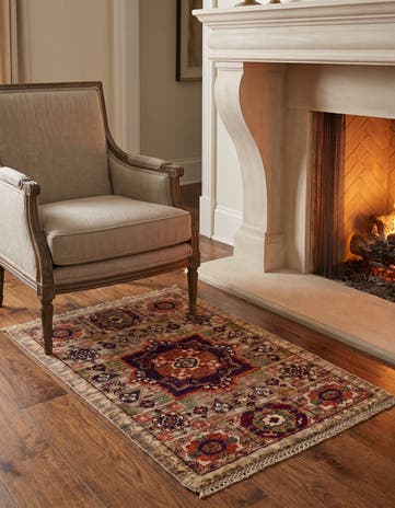 2' x 3' 2 Hand Knotted Mamluk Ziegler Rug