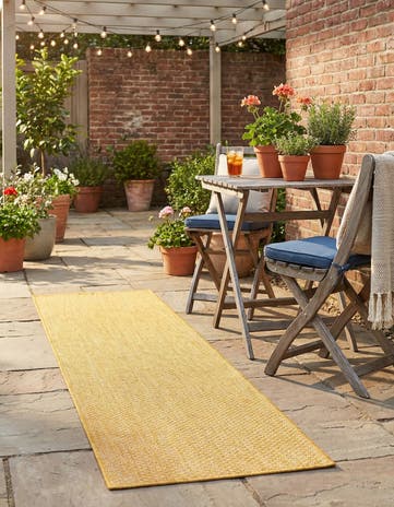 2' x 8' Easy-Clean Solid Indoor / Outdoor Runner Rug