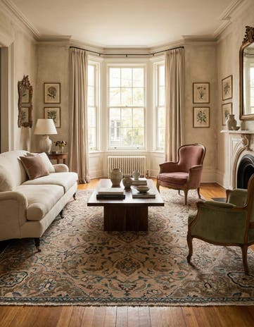7' 1 x 9' 9 Hand Knotted Ultra Vintage Persian Wool Rug