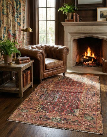 3' 3 x 5' 2 Hand Knotted Ultra Vintage Persian Wool Rug