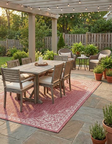7' x 10' Easy-Clean Traditional Indoor / Outdoor Rug