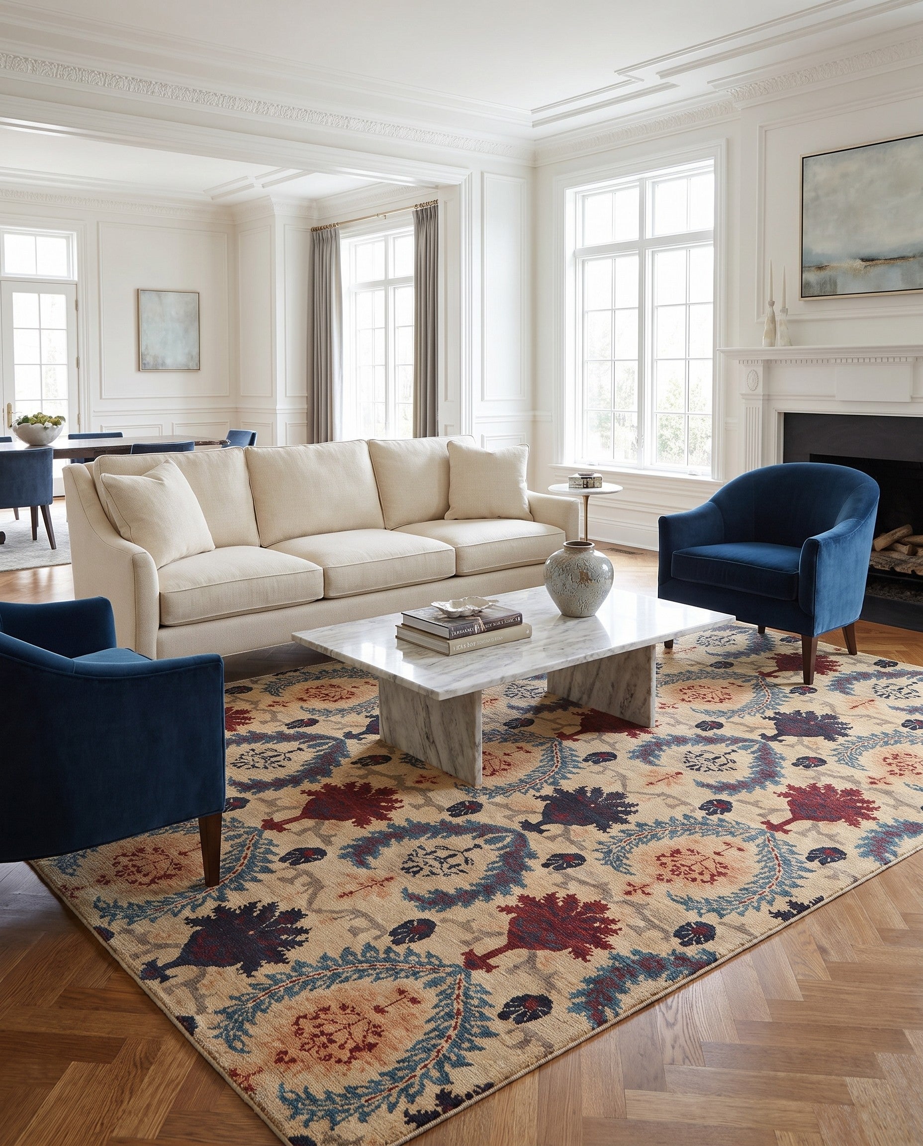 7' 3 x 10' 11 Hand Knotted Ziegler Rug