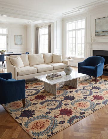 7' 3 x 10' 11 Hand Knotted Ziegler Rug