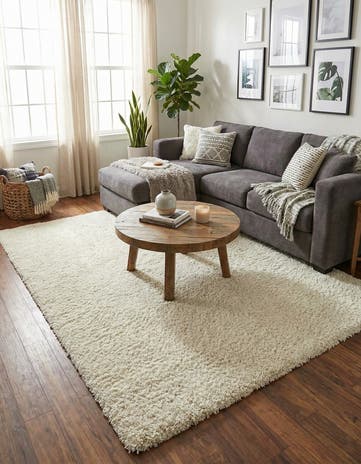 7' 10 x 10' Solid Shag Rug