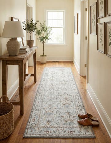 2' x 8' Washable Timeless Runner Rug