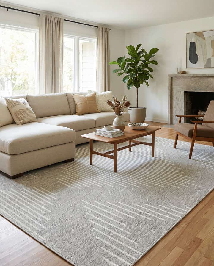 10' x 13' Easy-Clean Modern Indoor / Outdoor Rug