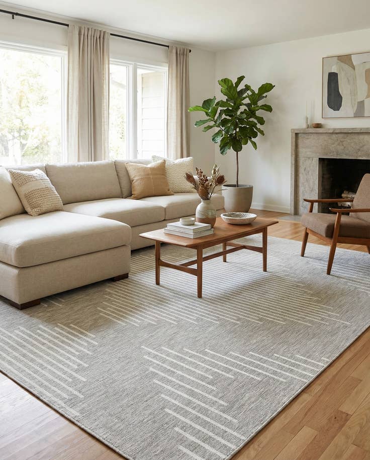 Detail image of 10' x 13' Easy-Clean Modern Indoor / Outdoor Rug