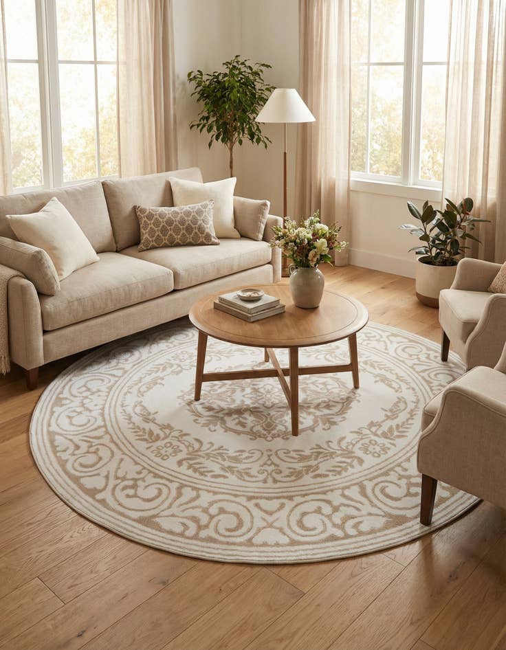 Detail image of 6' x 6' Hermitage Round Rug