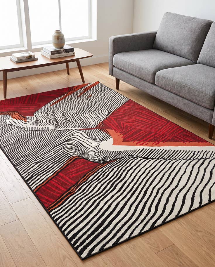 Detail image of 5' x 8' Easy-Clean Modern Indoor / Outdoor Rug