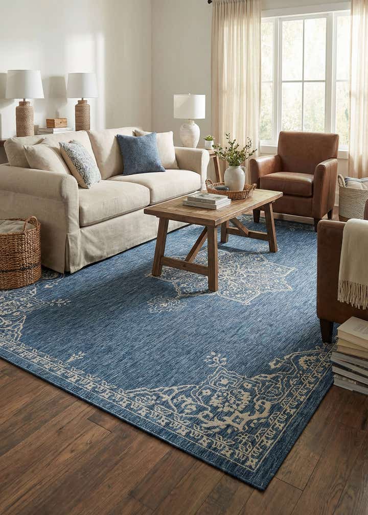 10' x 14' Easy-Clean Traditional Indoor / Outdoor Rug