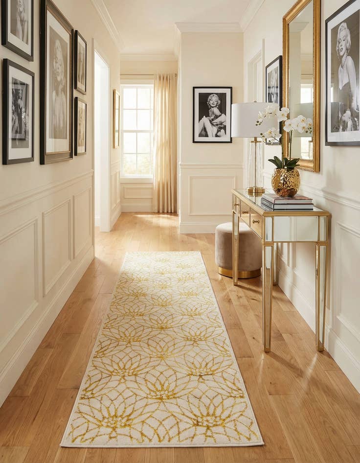 Detail image of 2' x 10'  Marilyn Monroe™ Glam Dahlia Runner Rug