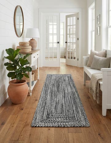 2' x 6' 1 Easy-Clean Eco Verse Washable Indoor / Outdoor Runner Rug