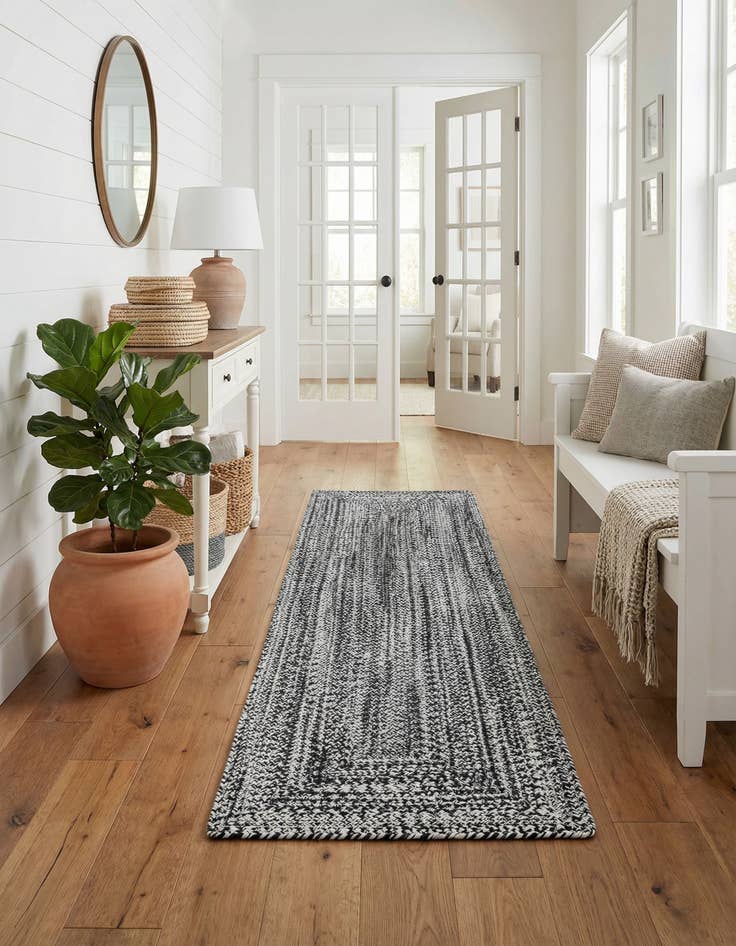 Detail image of 2' x 6' 1  Hand Woven Eco Verse   Washable Indoor / Outdoor Runner Rug