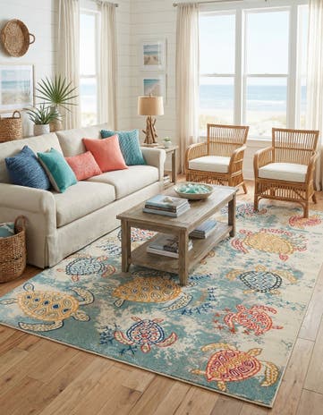Beige Washable Capri Rug