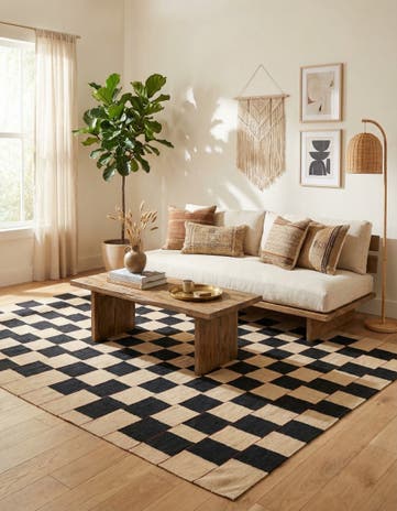 7' x 9' 7 Hand Woven Kilim Modern Wool Rug