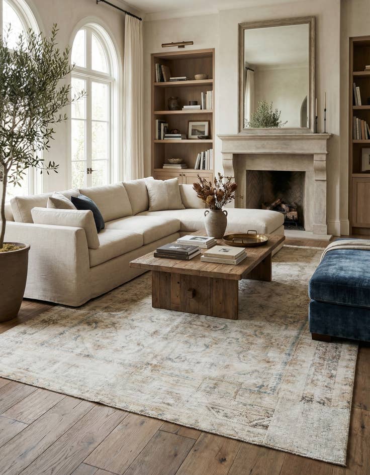 Detail image of  6' 8 x 11' 6  Hand Knotted Ultra Vintage Persian Wool Rug