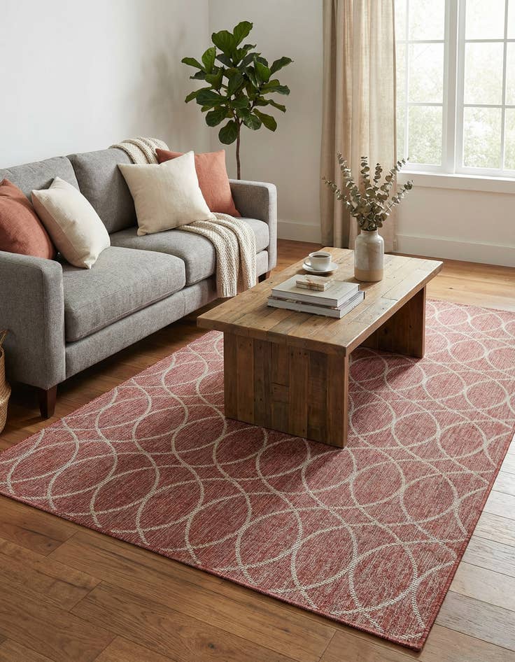 Detail image of 5' 3 x 8'  Washable Trellis Indoor / Outdoor Rug